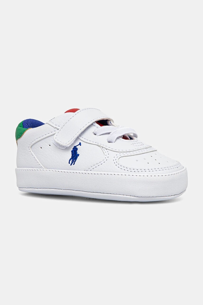 Topánky pre bábätká Polo Ralph Lauren MASTERS COURT PS LAYETTE biela farba, RL02367102