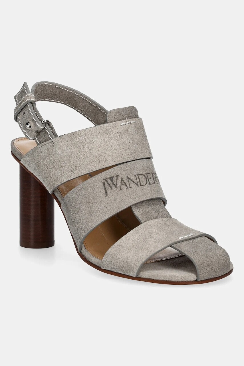 Semišové sandále JW Anderson šedá farba, SN0097 LA0359 929
