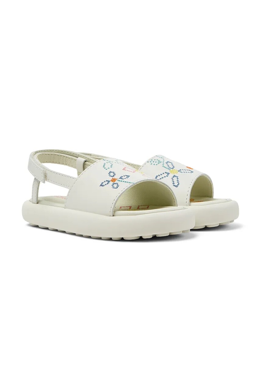 Detské kožené sandále Camper Pelotas Flota Sandal TWS Kids biela farba, K800631