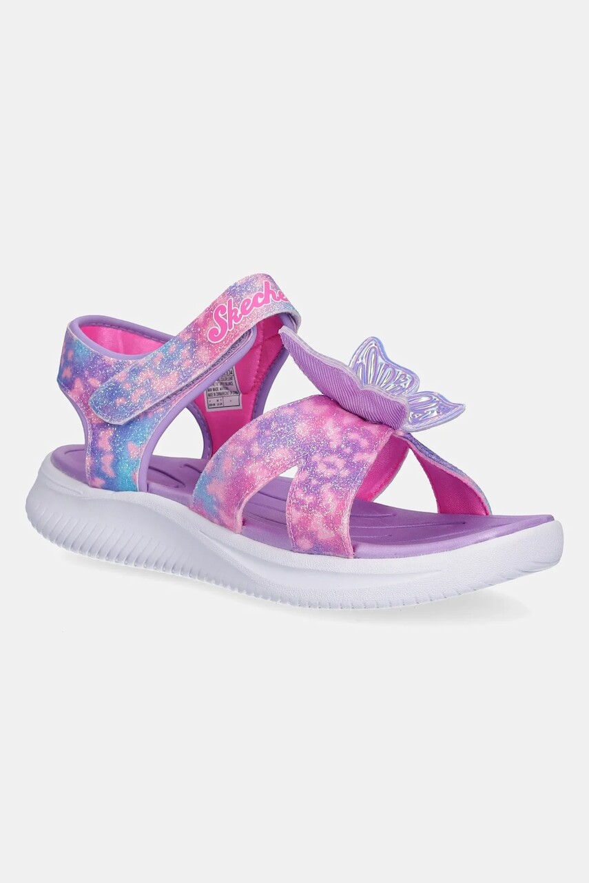Detské sandále Skechers S LIGHTS-JUMPSTERS SANDAL-BU fialová farba, 303109L