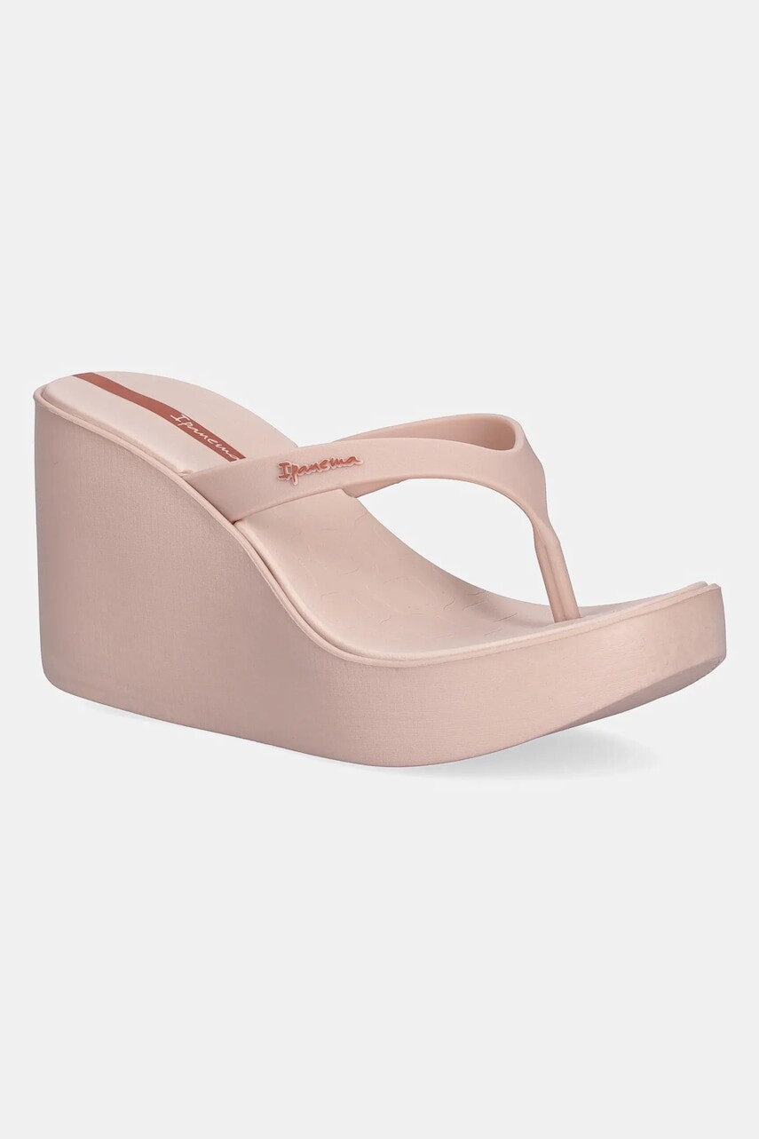 Šľapky Ipanema HIGH FASHION ružová farba, na kline, 83626-BD941