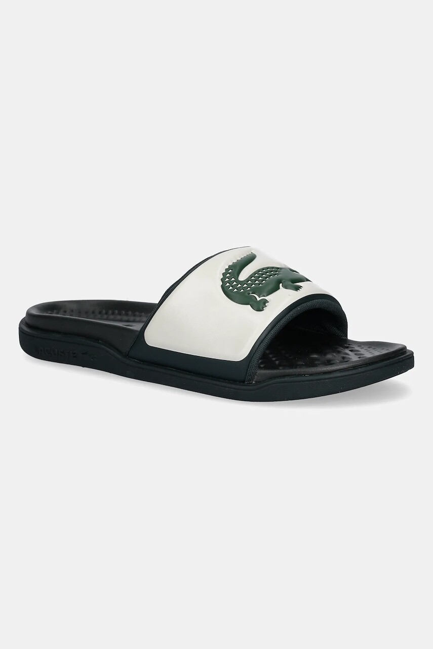 Šľapky Lacoste SERVE SLIDE DUAL zelená farba, 49CMA0040