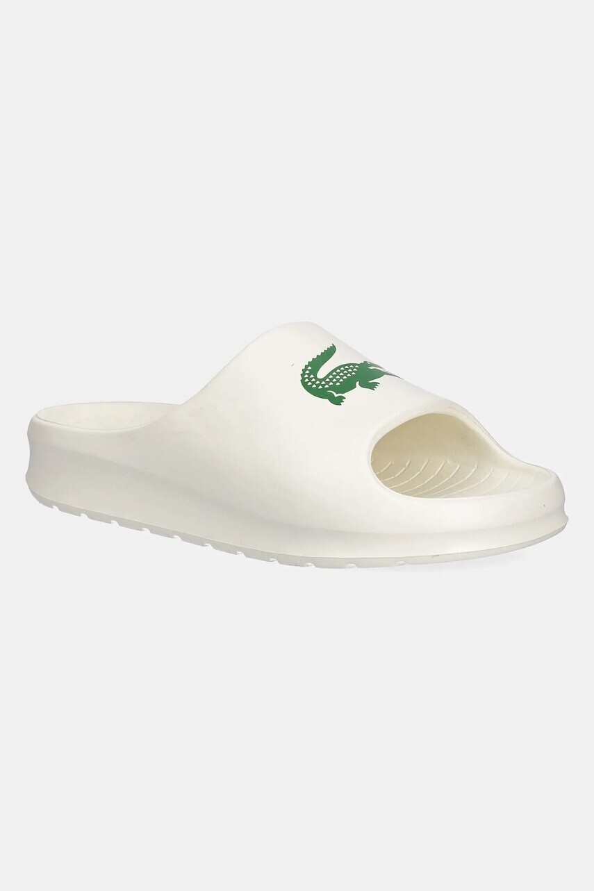 Šľapky Lacoste SERVE SLIDE 2.0 béžová farba, na platforme, 48CFA0022