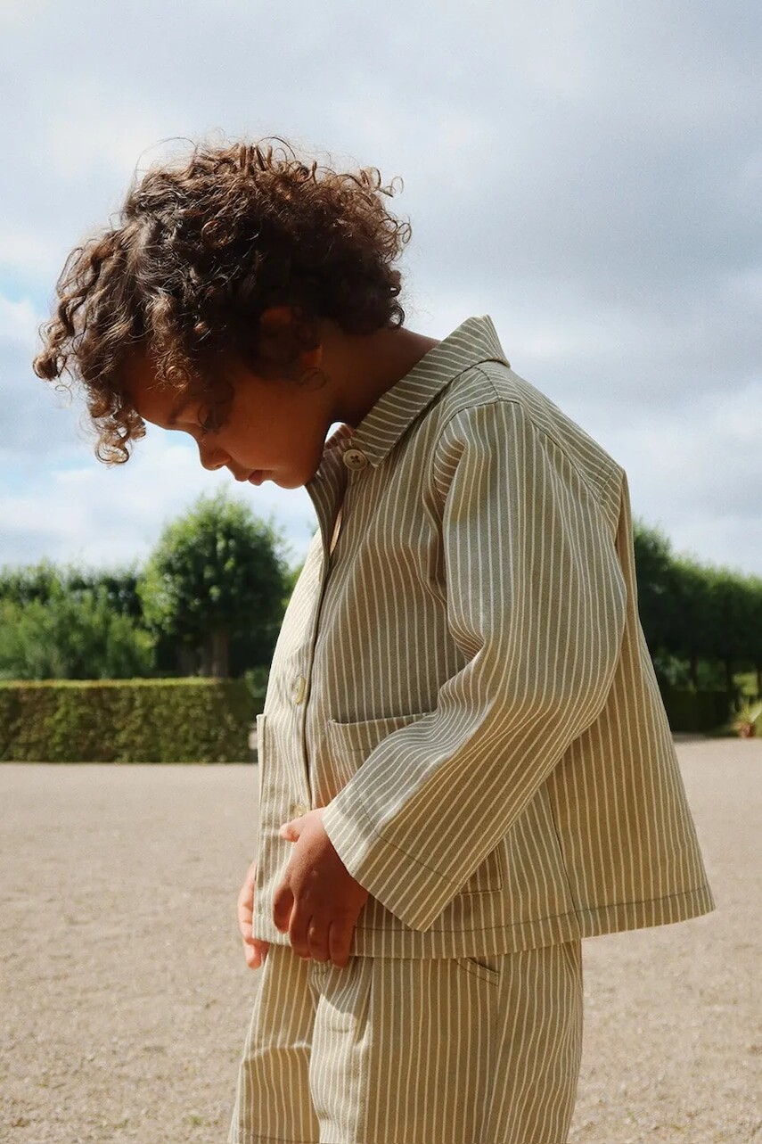 Košeľa Konges Sløjd FRANKIE OVER SHIRT GOTS béžová farba, KS103249