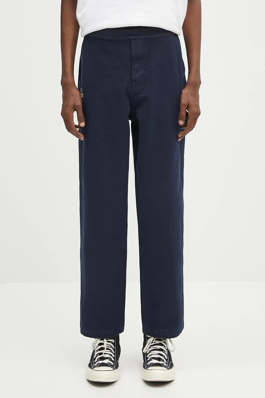 Bavlnené nohavice Evisu Classic Worker Chino tmavomodrá farba, rovný strih, 2ESHTM5PT1063