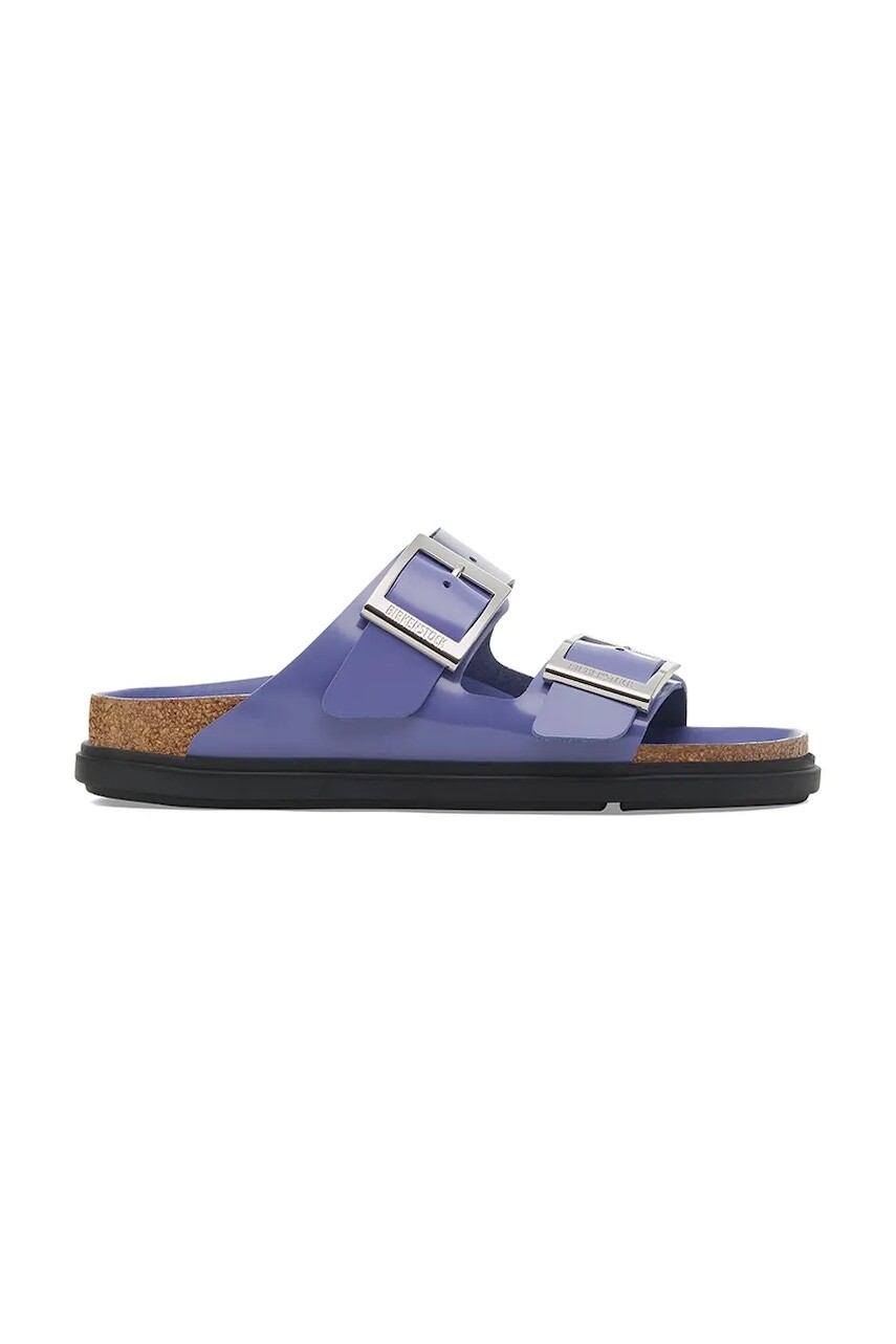 Kožené šľapky Birkenstock Arizona Droplet Buckle fialová farba, 1029400