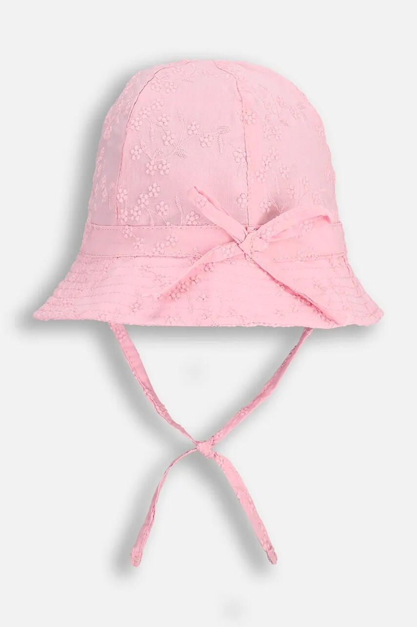 Detský bavlnený klobúk Coccodrillo ružová farba, bavlnené, ACCESSORIES SUMMER GIRL