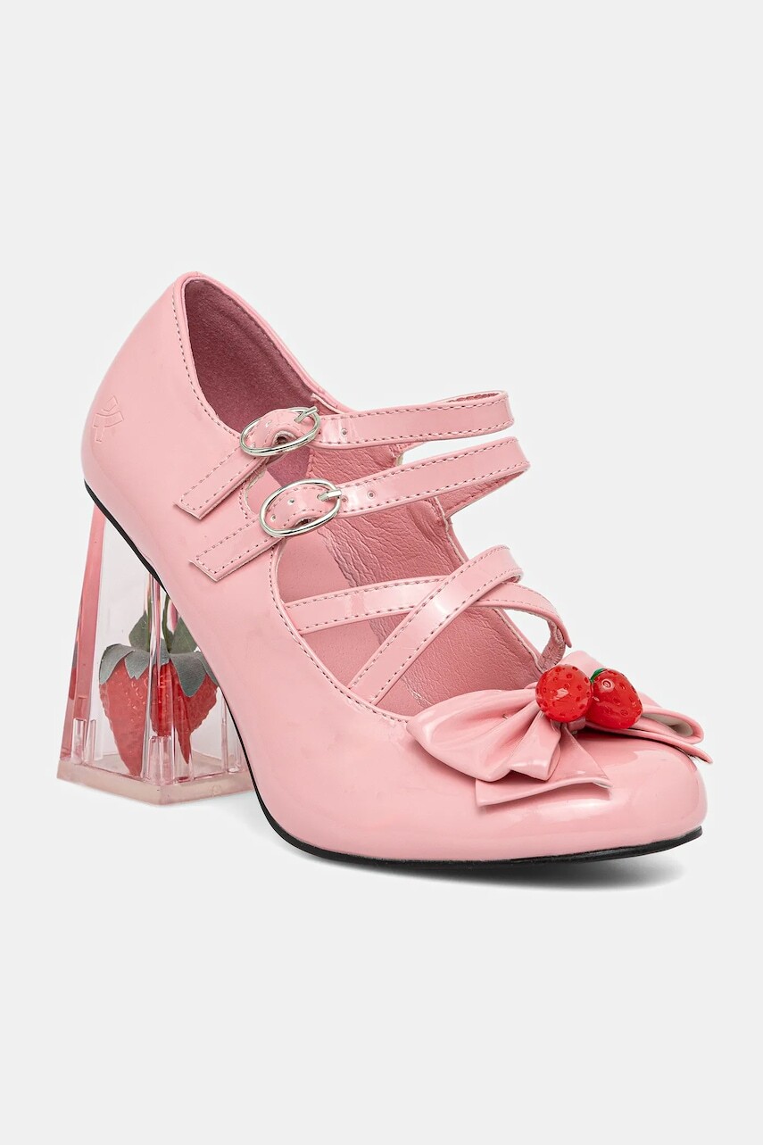 Lodičky Koi Footwear Strawberry Cheesecake Strappy Heels ružová farba, na podpätku, Strawberry Cheesecake