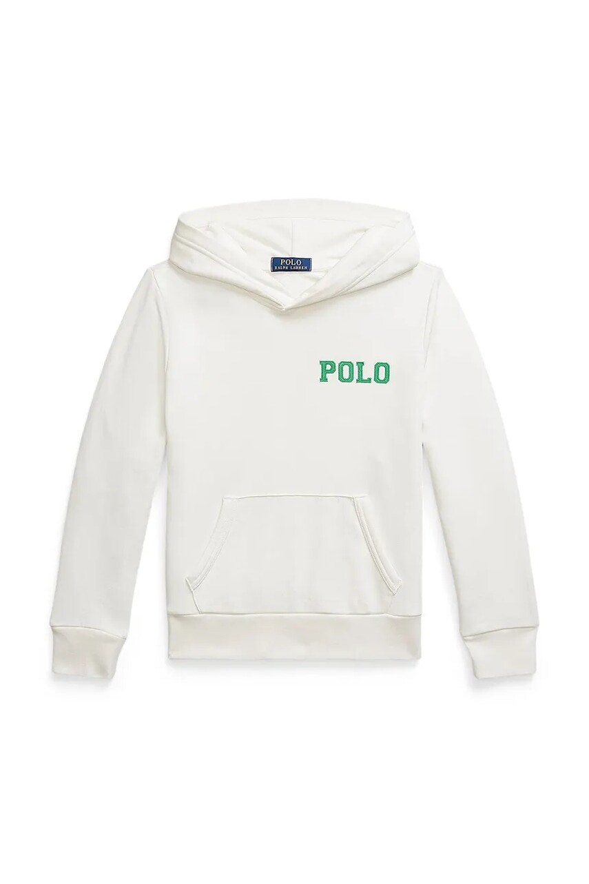 Mikina Polo Ralph Lauren biela farba, s kapucňou, 323977424001