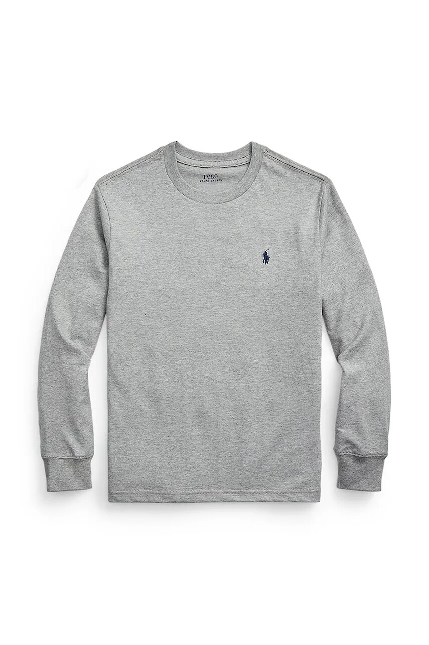 Tričko s dlhým rukávom Polo Ralph Lauren šedá farba, 323843804005