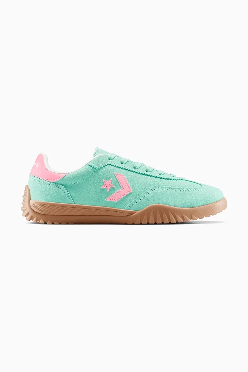 Kožené tenisky Converse Run Star Trainer zelená farba, A15090C