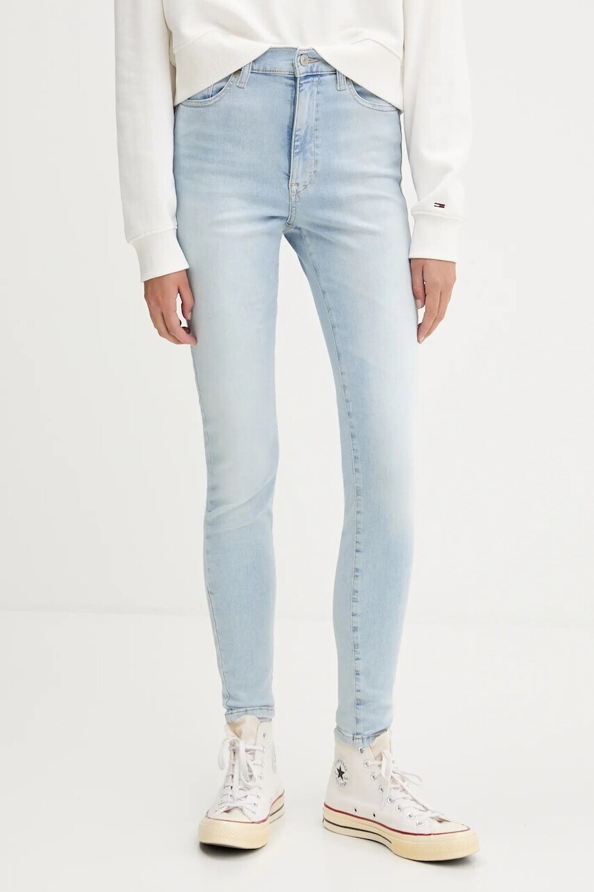 Rifle Tommy Jeans modrá farba, DW0DW20492