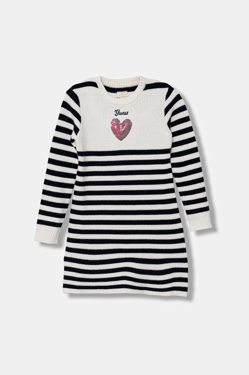 Šaty Guess tmavomodrá farba, mini, áčkový strih, K5YK07 Z3FU0