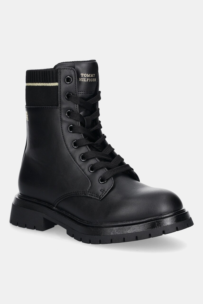 Detské topánky Tommy Hilfiger čierna farba, T3A5-34018