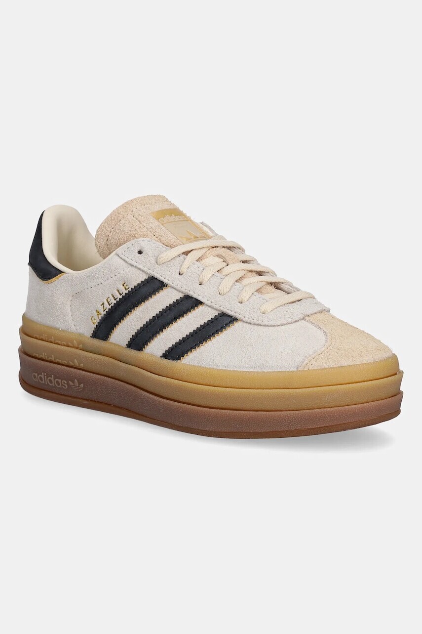 Semišové tenisky adidas Originals Gazelle Bold béžová farba, JS3892