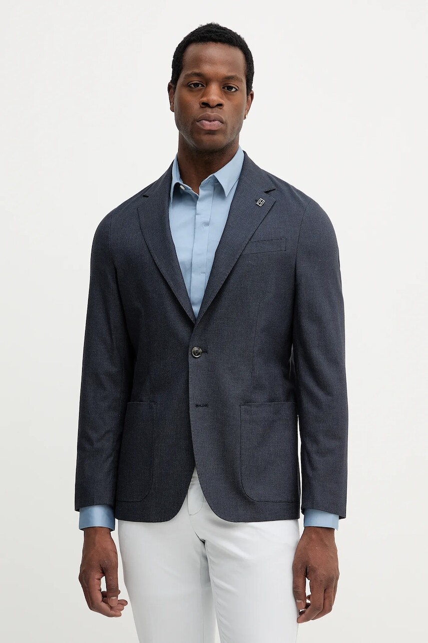 Sako Tommy Hilfiger pánske, tmavomodrá farba, MW0MW39743