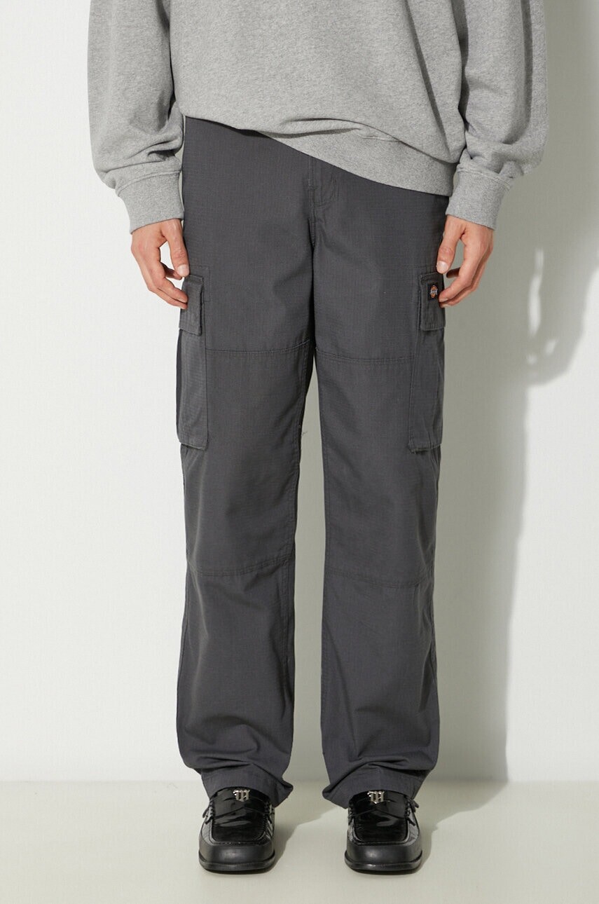 Nohavice Dickies Eagle Bend Pant pánske, šedá farba, rovné, DK0A4X9X0