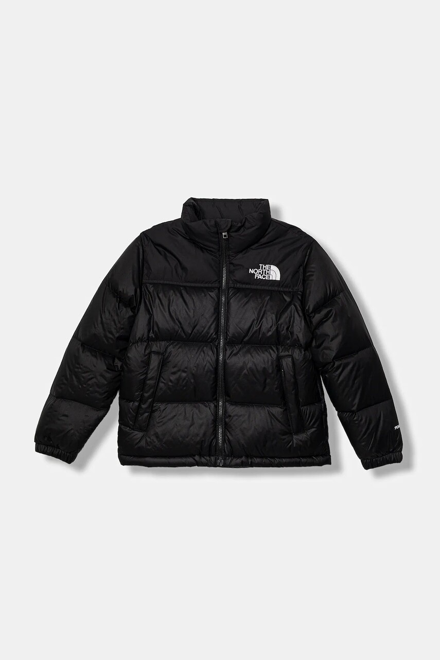 Detská páperová bunda The North Face TEEN 1996 RETRO NUPTSE JACKET čierna farba, NF0A8A4CGOG1