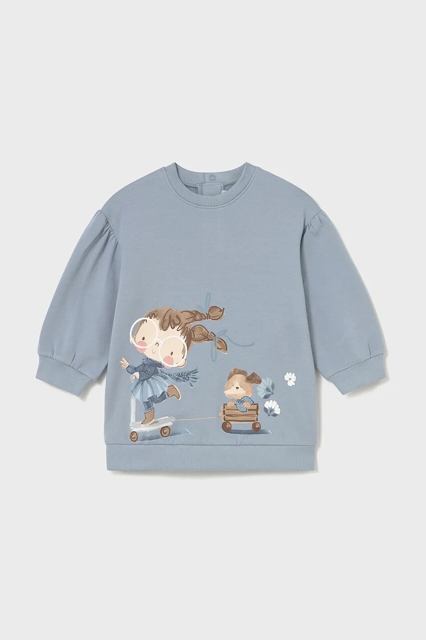 Dievčenské šaty Mayoral modrá farba, mini, oversize, 2921