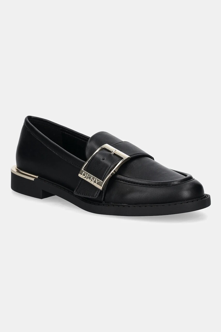 Mokasíny Dkny Jorvyn čierna farba, na plochom podpätku, K3574688