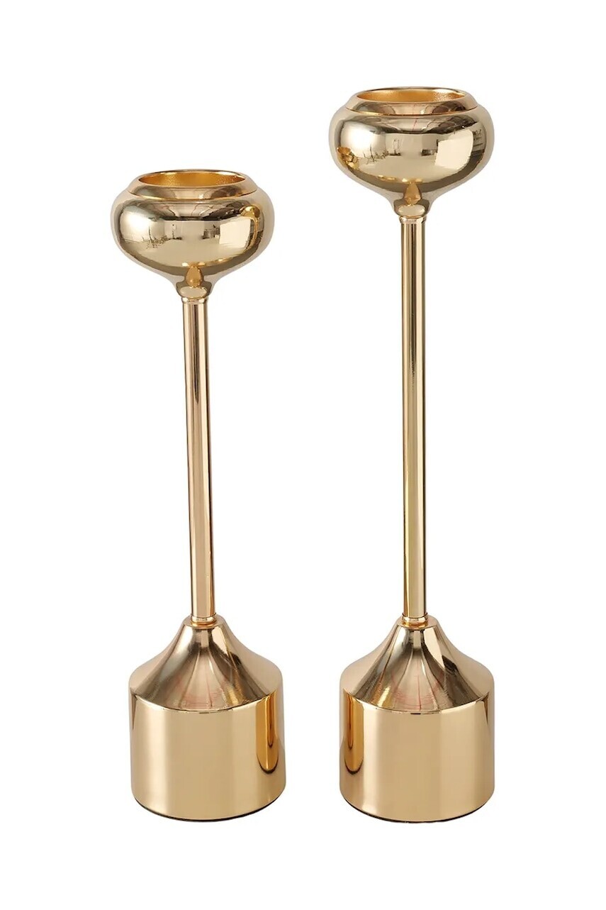 Dekoračný svietnik Boltze Donus 2-pak žltá farba