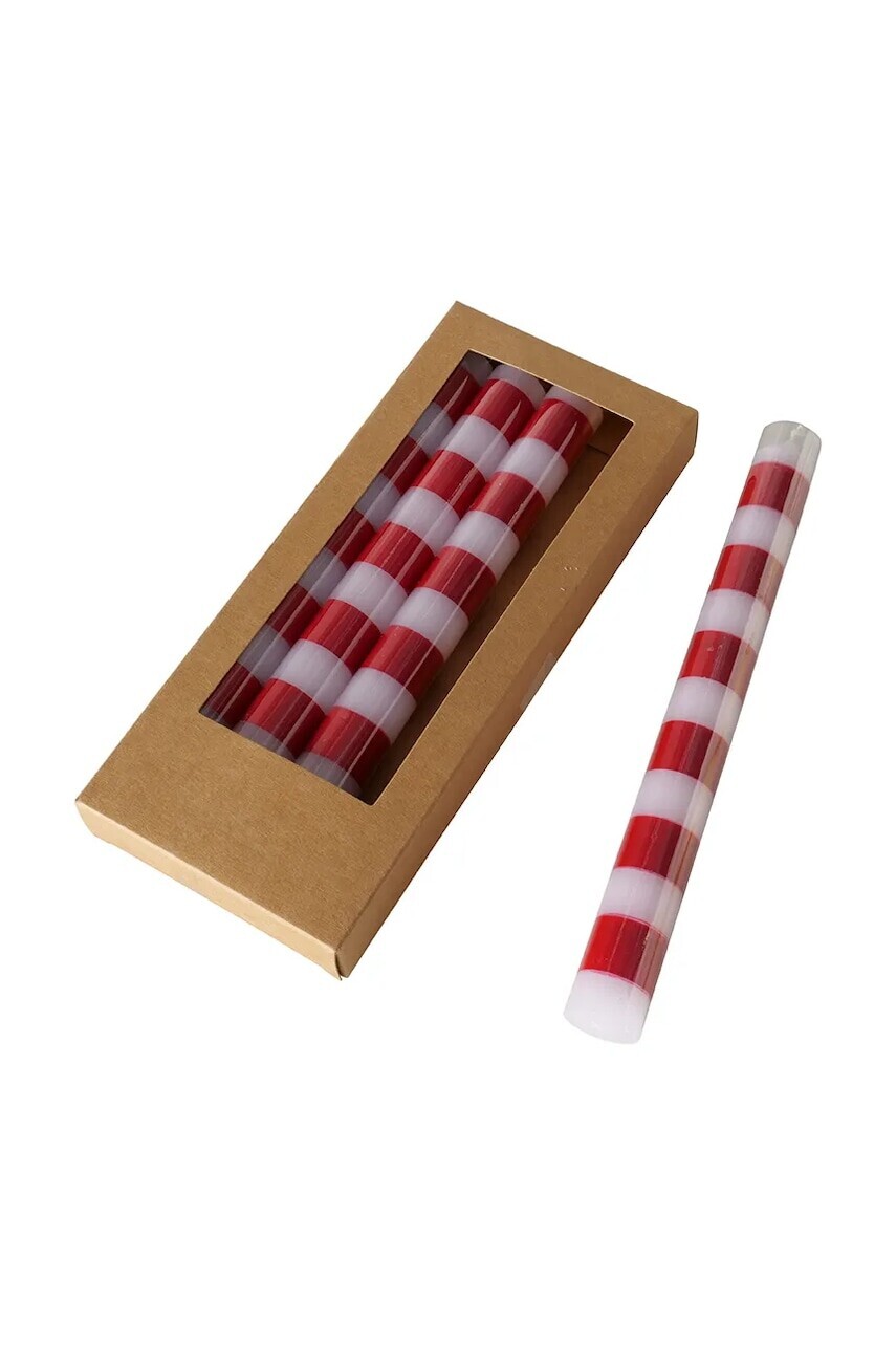 Ozdobná sviečka Boltze 20 cm 4-pak červená farba