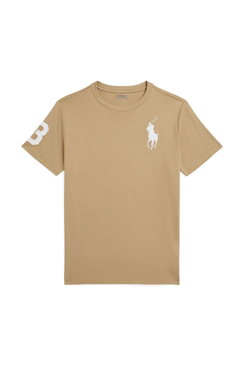 Bavlnené tričko Polo Ralph Lauren béžová farba, 323832907068