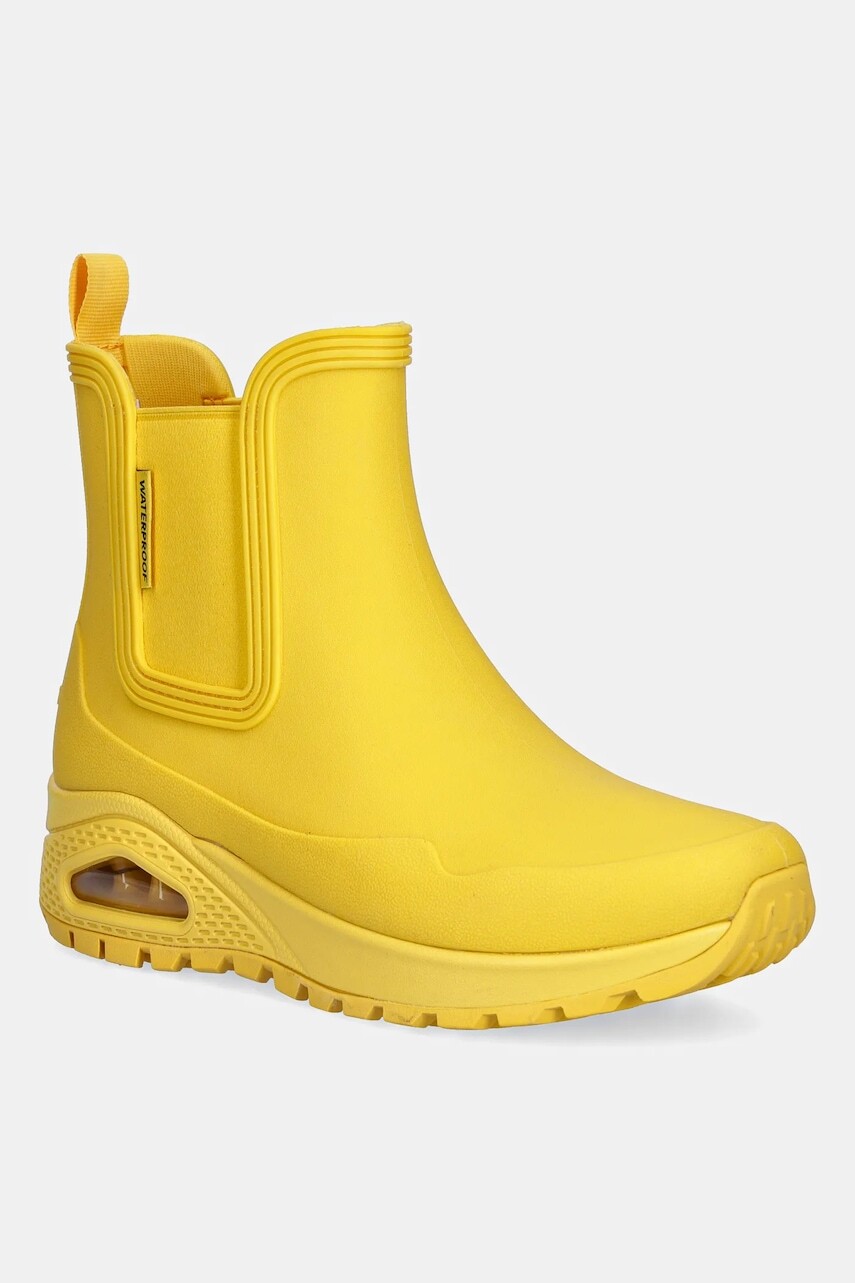 Topánky chelsea Skechers UNO RUGGED-DANCING N THE RAIN žltá farba, na plochom podpätku, 177183