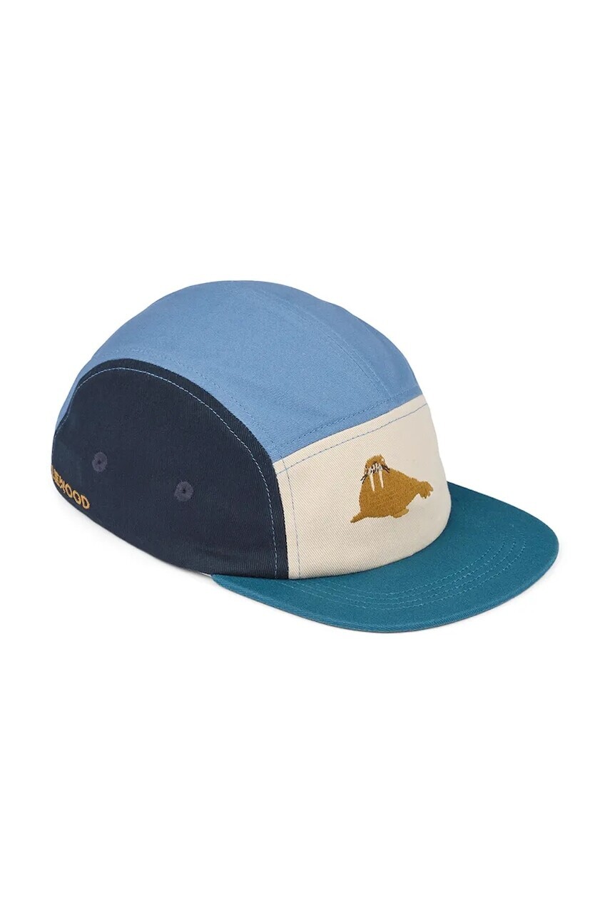 Detská bavlnená šiltovka Liewood Rory Printed Cap modrá farba, LW20388