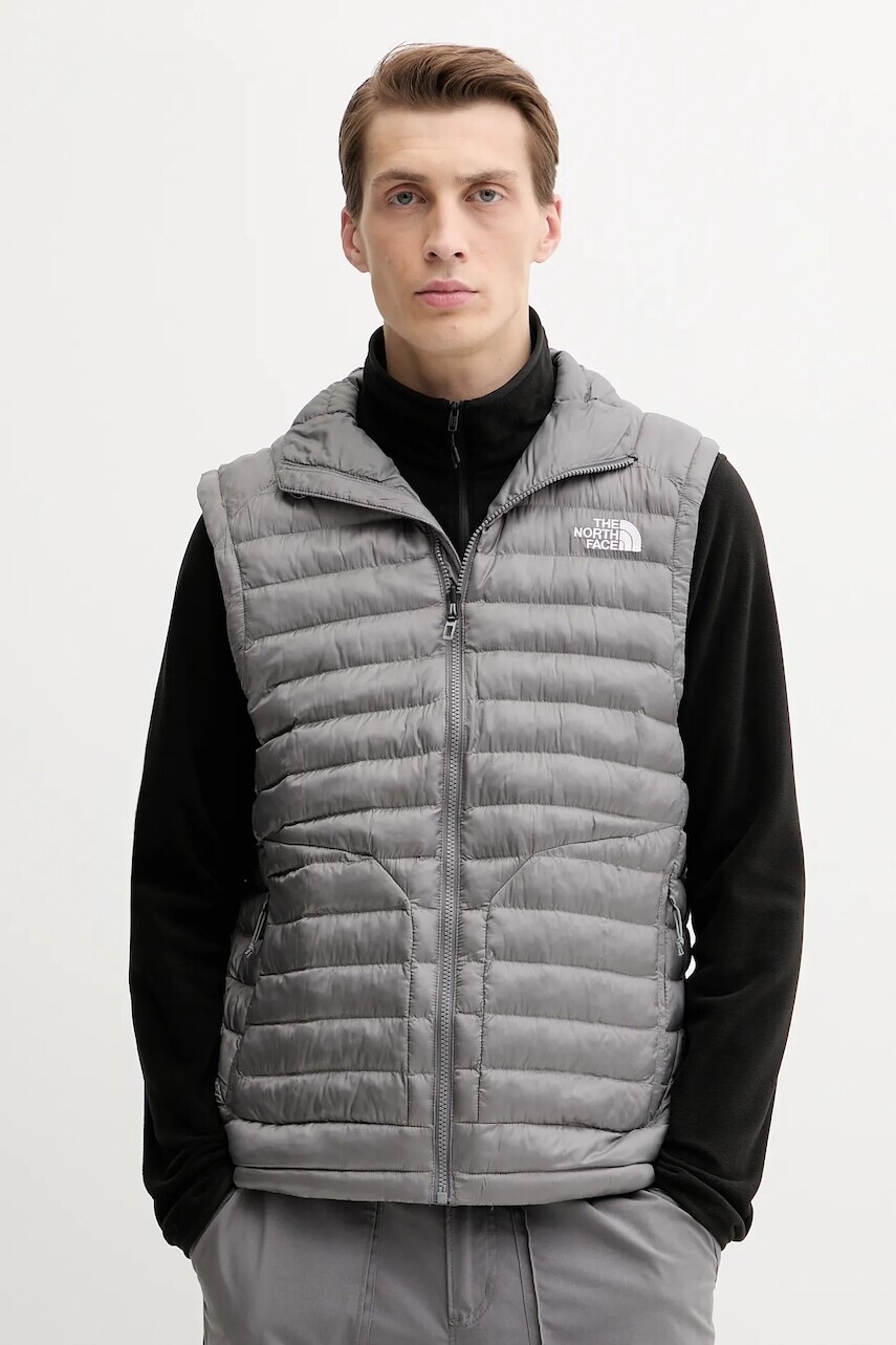 Vesta The North Face Huila šedá farba, prechodná, NF0A8DW40UZ1