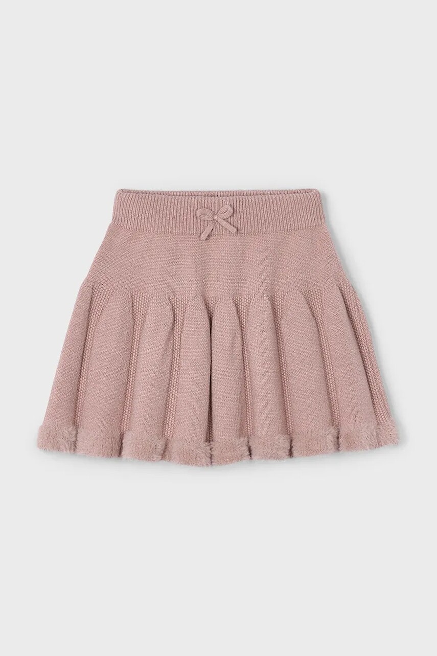 Dievčenská sukňa Mayoral ružová farba, mini, áčkový strih, 4904