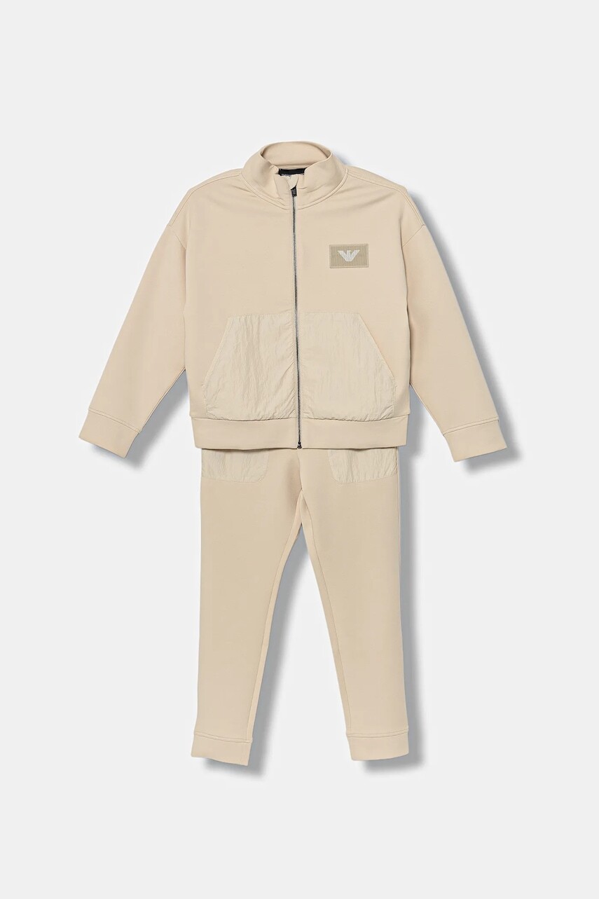 Detská tepláková súprava Emporio Armani béžová farba, EB000794 AF10126