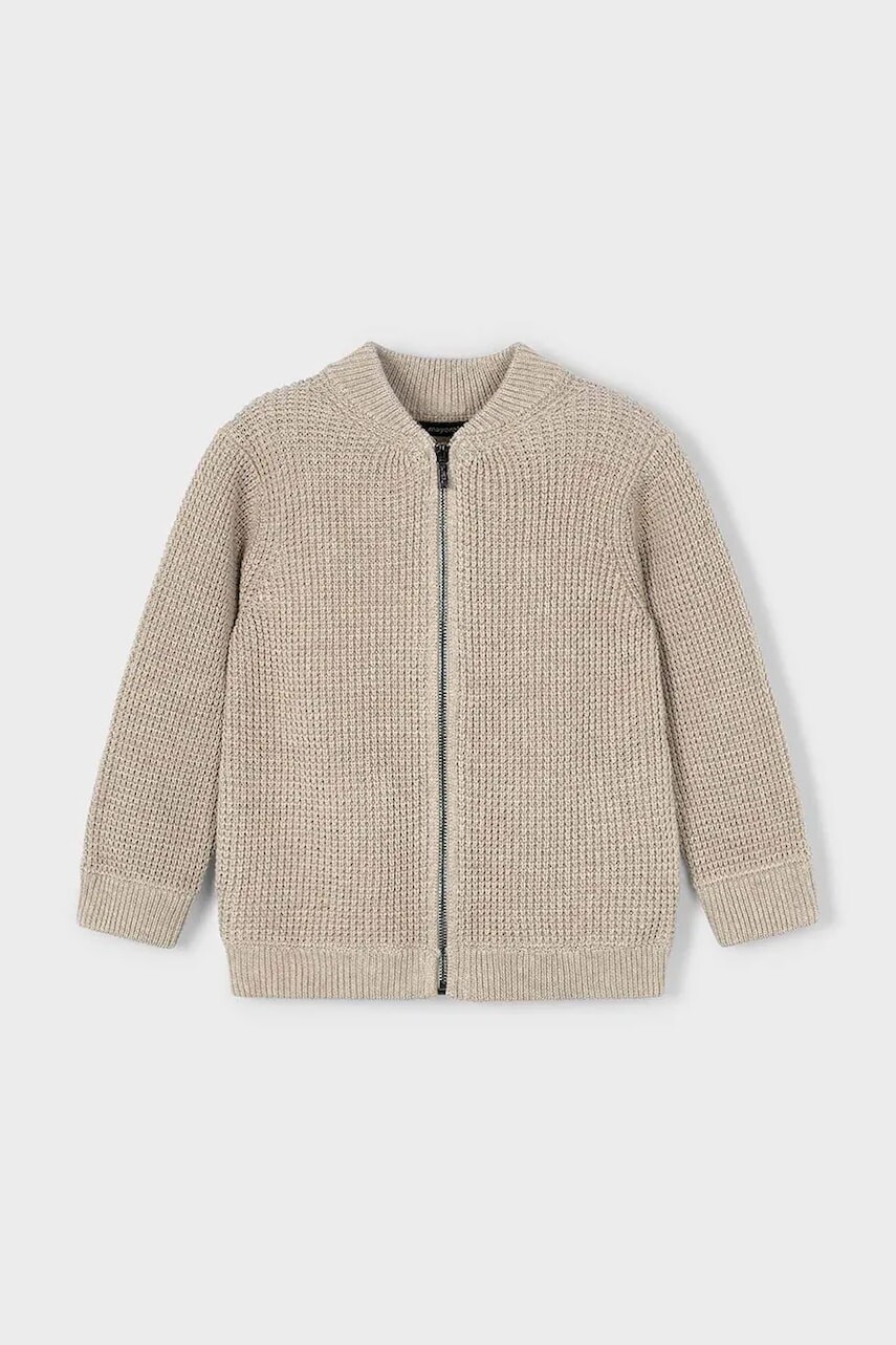 Detský bavlnený kardigan Mayoral béžová farba, 4385