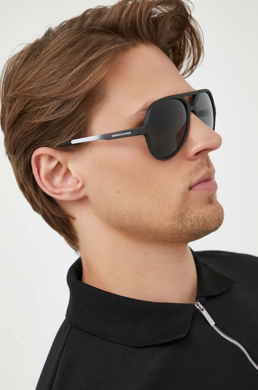 Slnečné okuliare Armani Exchange pánske, čierna farba, 0AX4133S
