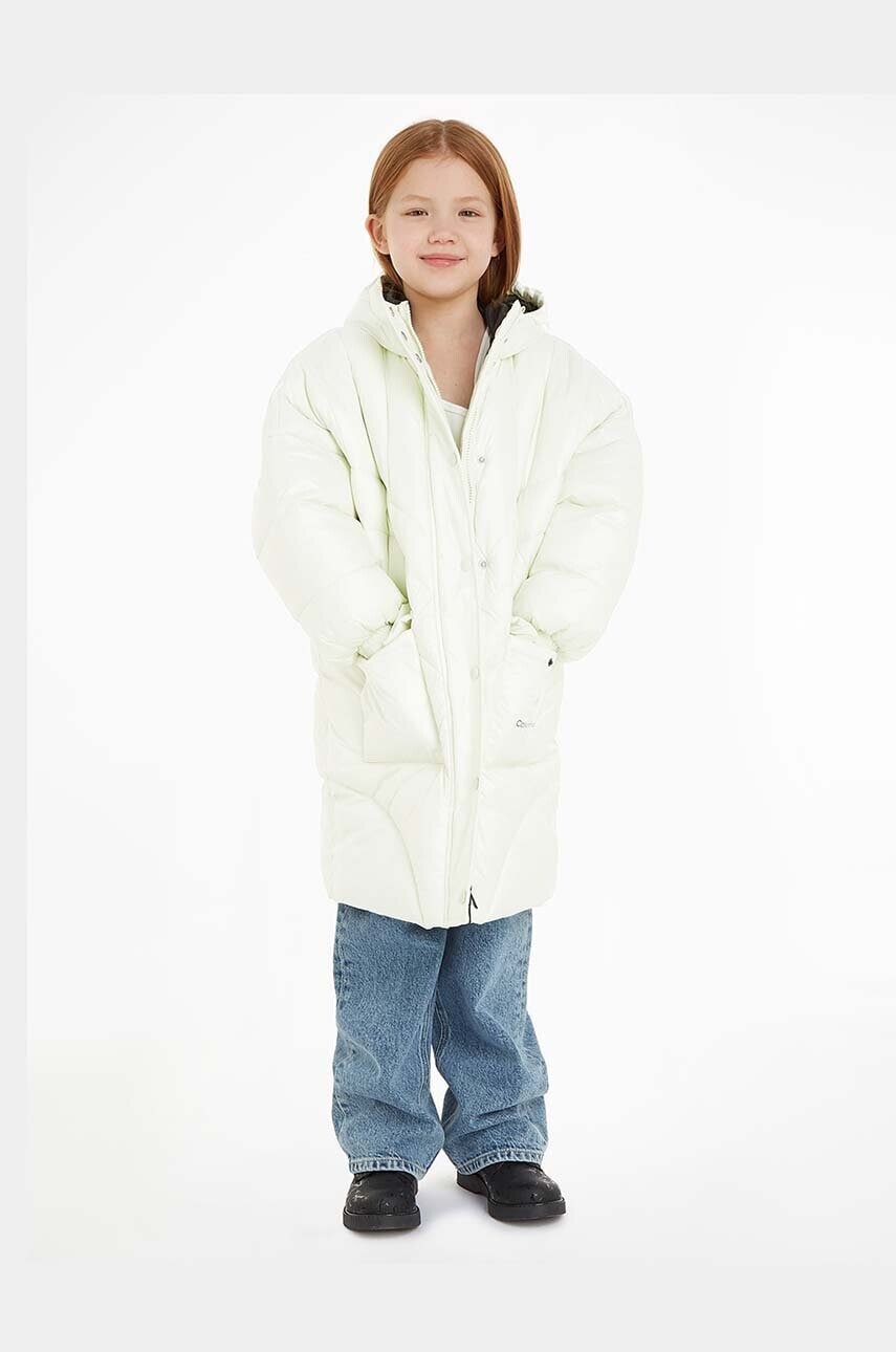 Detská bunda Calvin Klein Jeans zelená farba