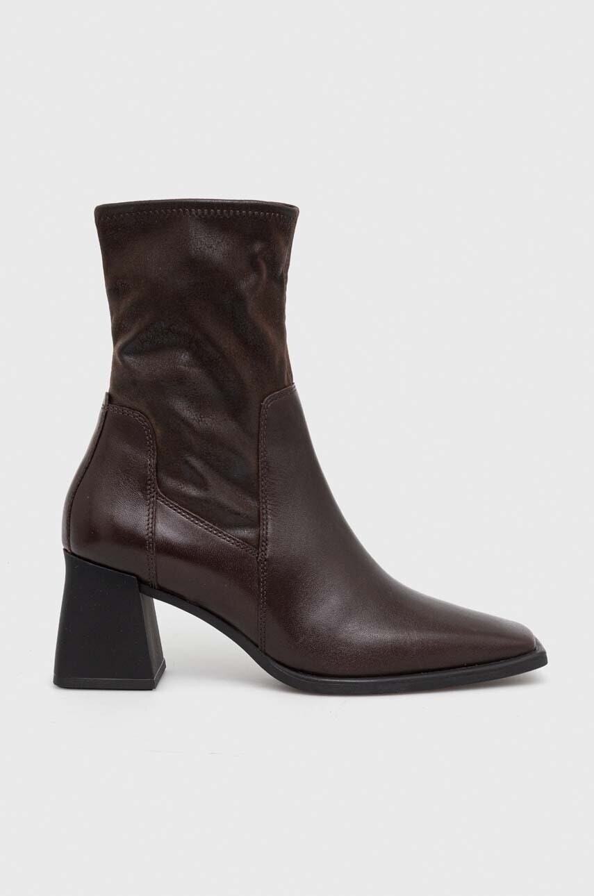 Členkové topánky Vagabond Shoemakers HEDDA dámske, hnedá farba, na podpätku, 5602.302.35