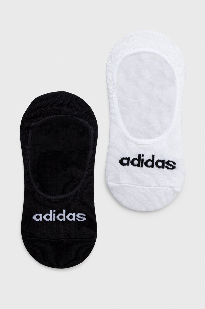 Ponožky adidas 2-pak T LIN BALLER 2P biela farba, HT3448