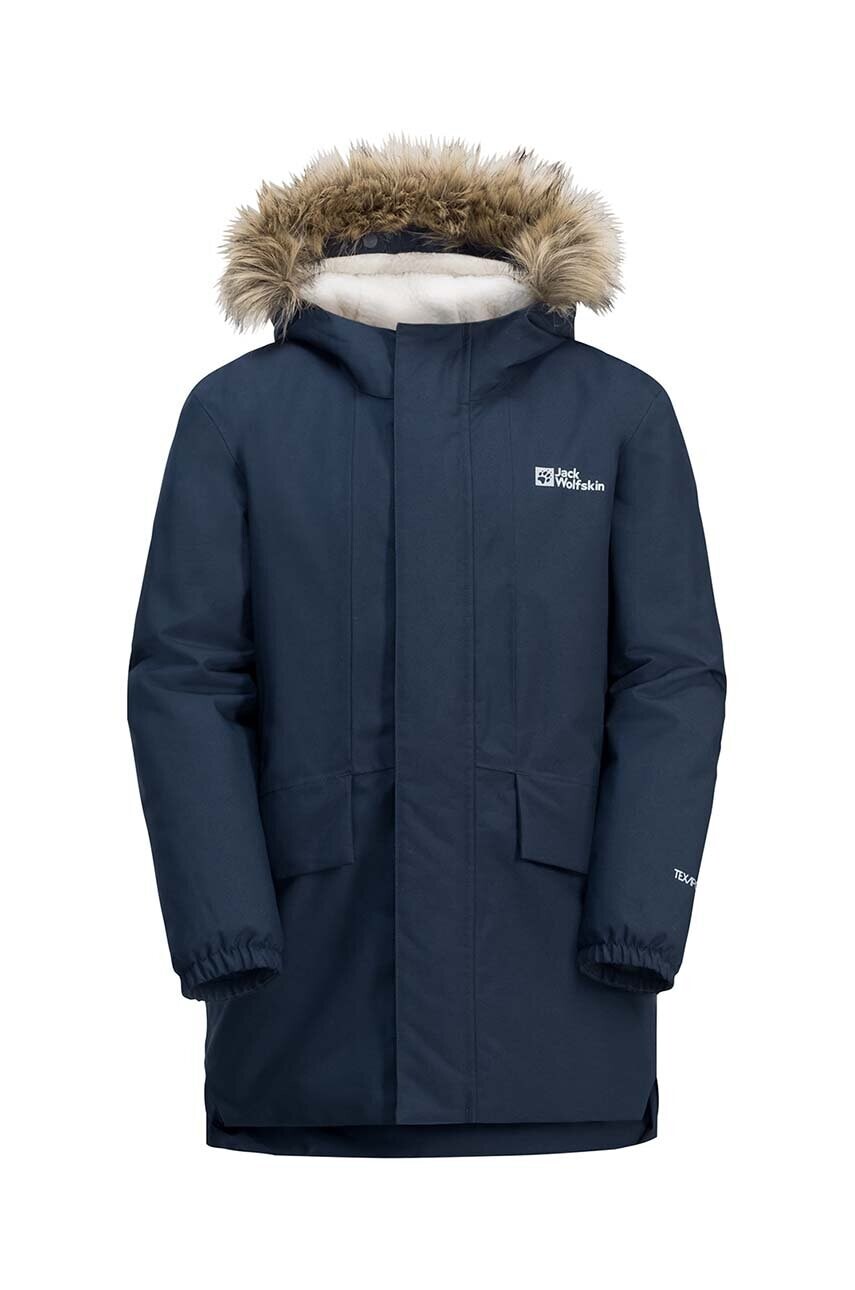 Bunda Jack Wolfskin tmavomodrá farba, 1610091