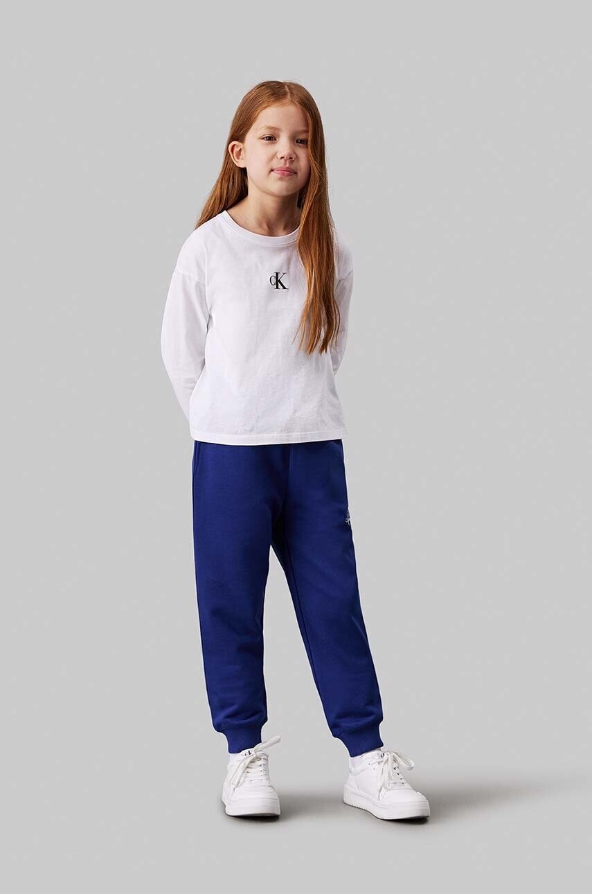 Detské bavlnené tepláky Calvin Klein Jeans SWEATPANTS s potlačou, IU0IU00285