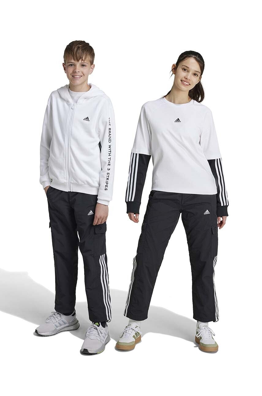 Detské tepláky adidas JAM WV CRG PN čierna farba, s nášivkou, IV9455