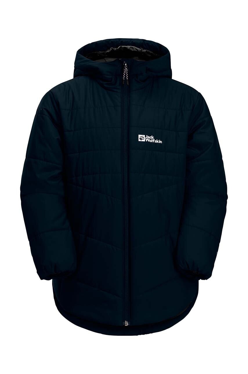 Detská bunda Jack Wolfskin tmavomodrá farba, 1610121