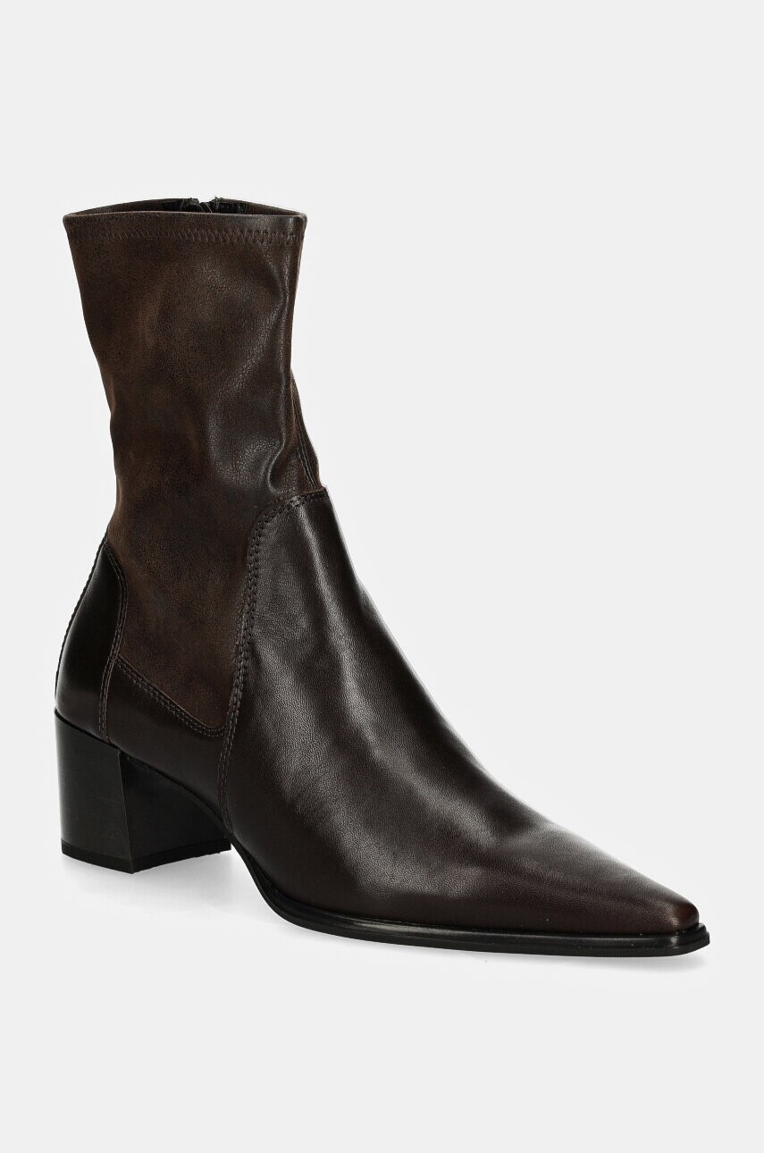 Členkové topánky Vagabond Shoemakers GISELLE dámske, hnedá farba, na podpätku, 5654-202-35
