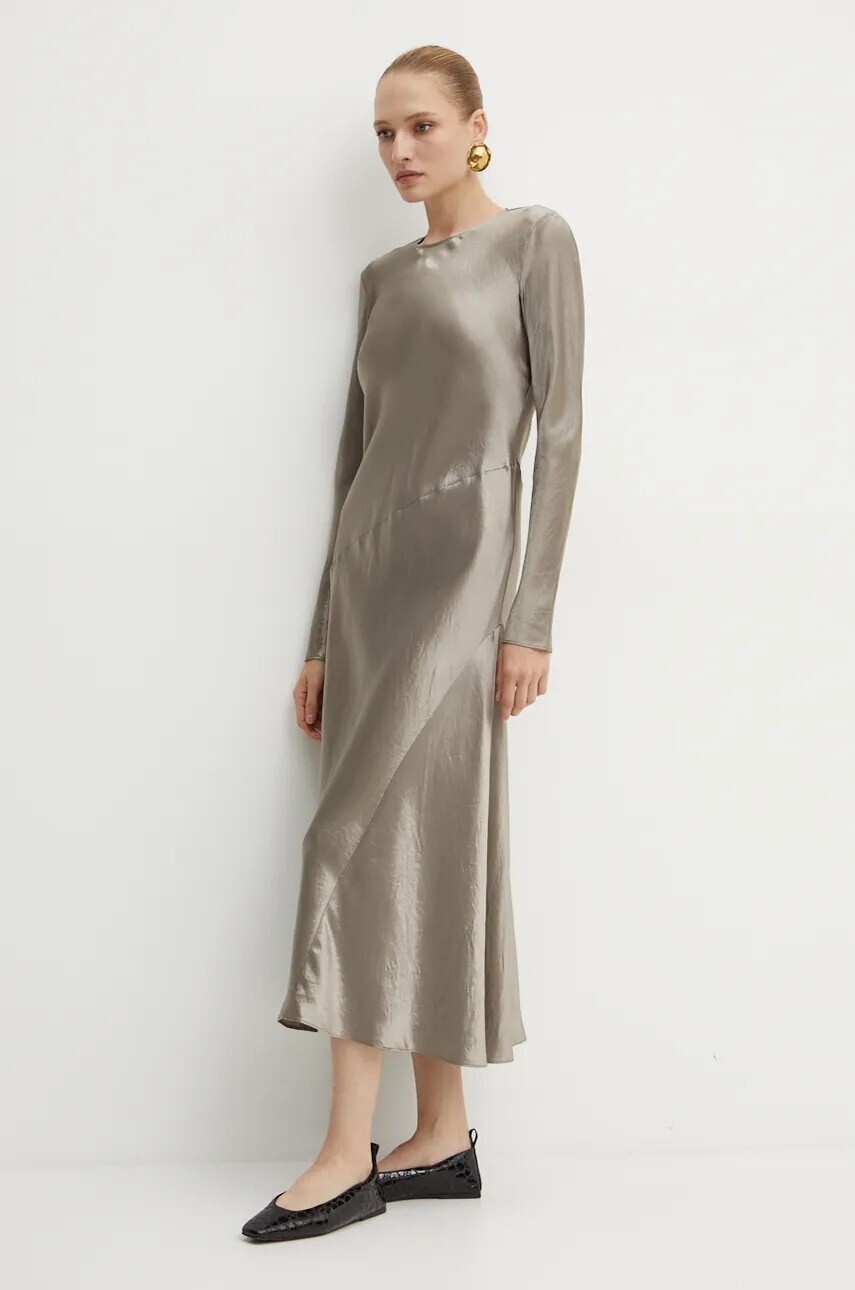 Šaty Max Mara Leisure zelená farba, maxi, áčkový strih, 2426226018600