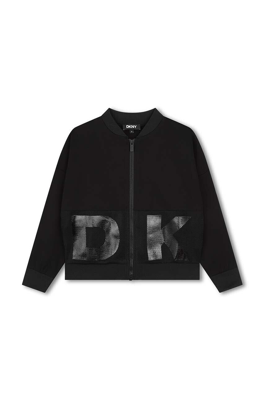 Detská bunda Dkny čierna farba, D60243