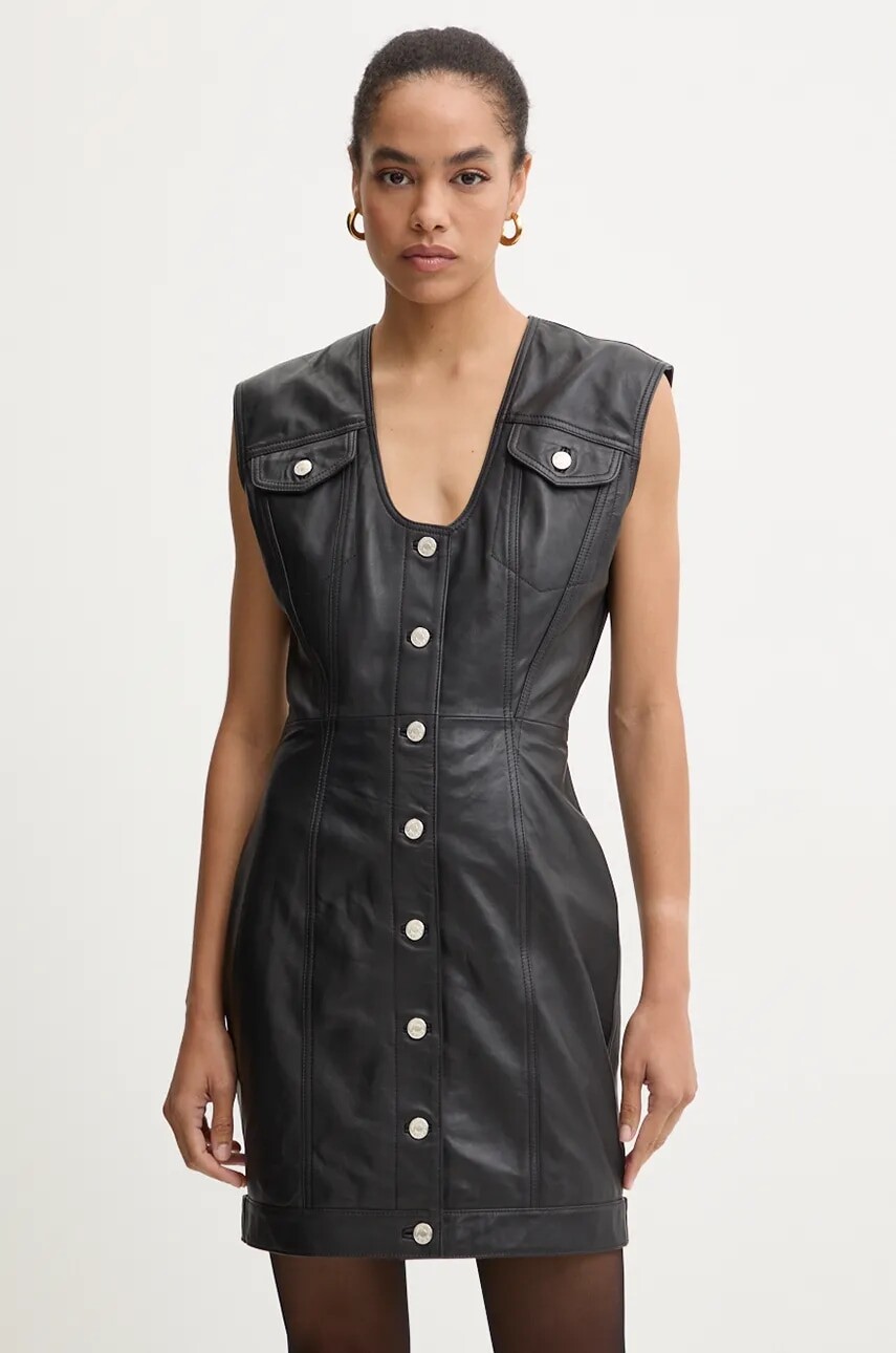 Šaty Moschino Jeans čierna farba, mini, priliehavé, A3704 8715