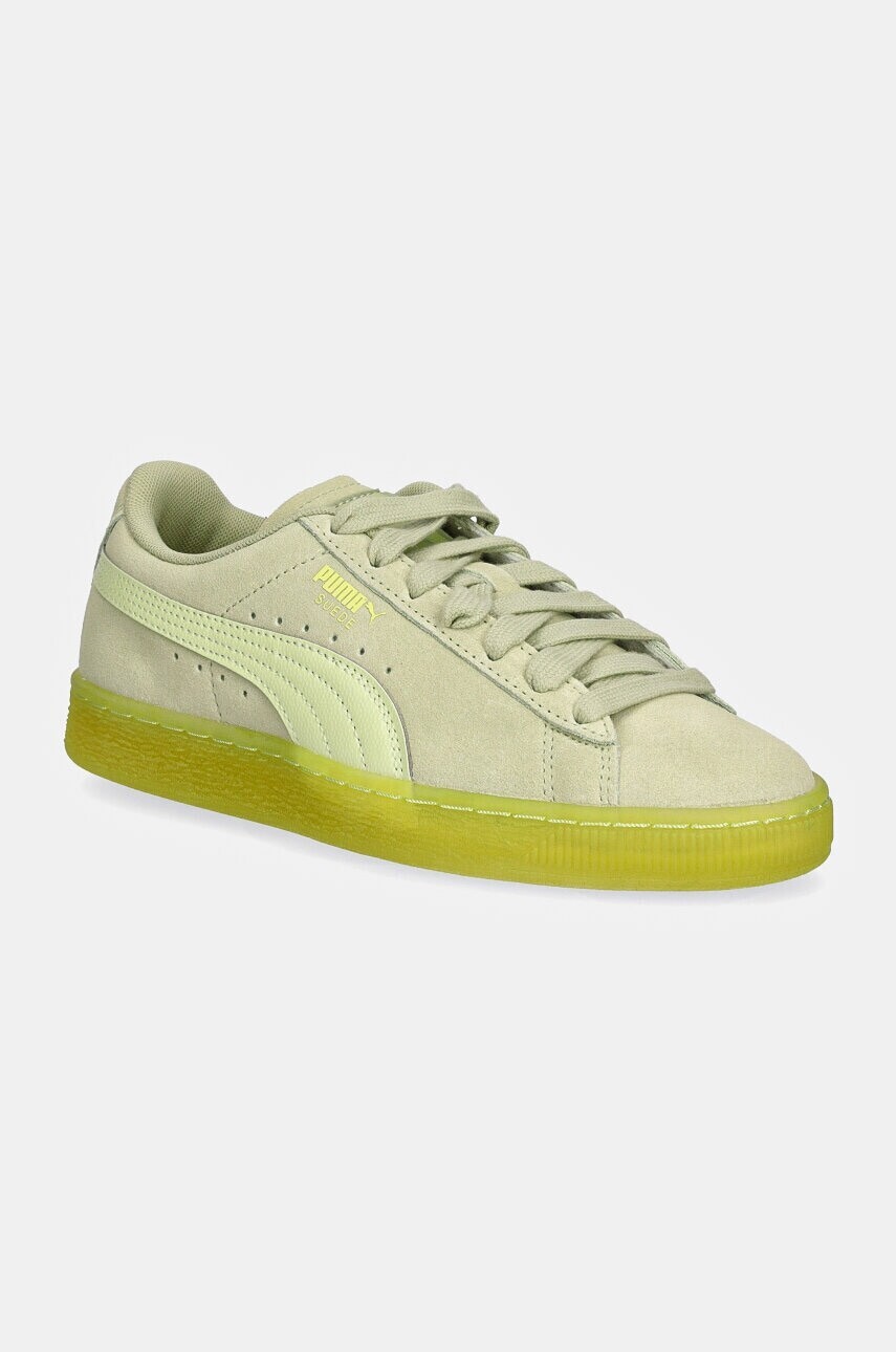 Semišové tenisky Puma Suede Classic Translucent zelená farba, 398818