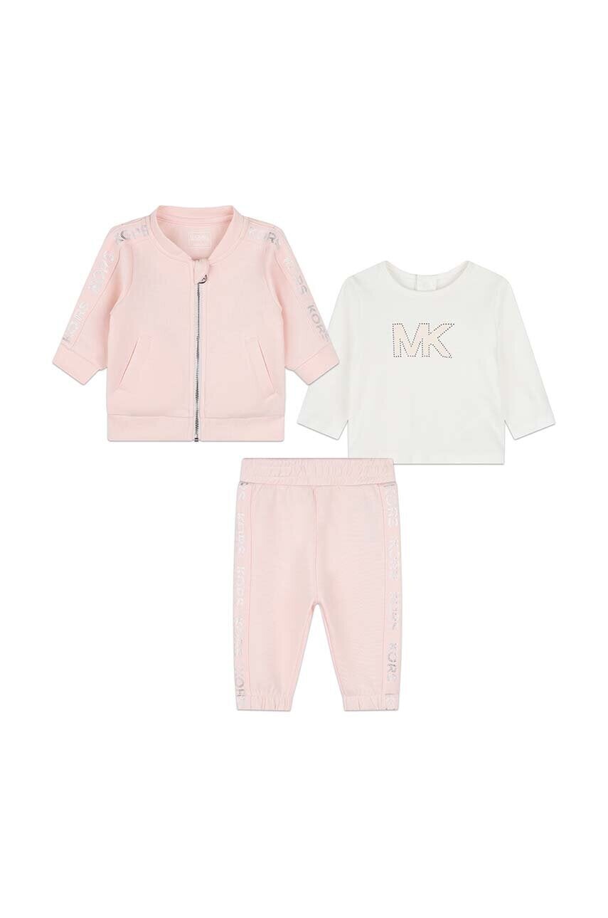 Tepláková súprava pre bábätká Michael Kors 3-pak ružová farba, R30130