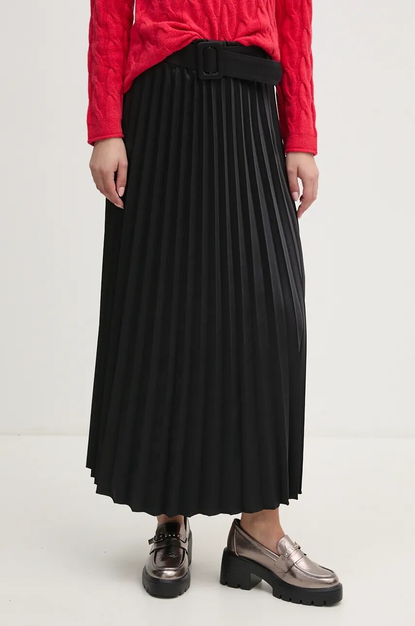 Sukňa Artigli čierna farba, maxi, áčkový strih, ACGO000301