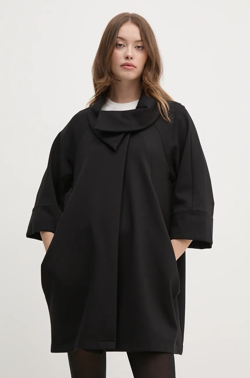 Kabát Joseph Ribkoff dámsky, čierna farba, prechodný, oversize, 153302
