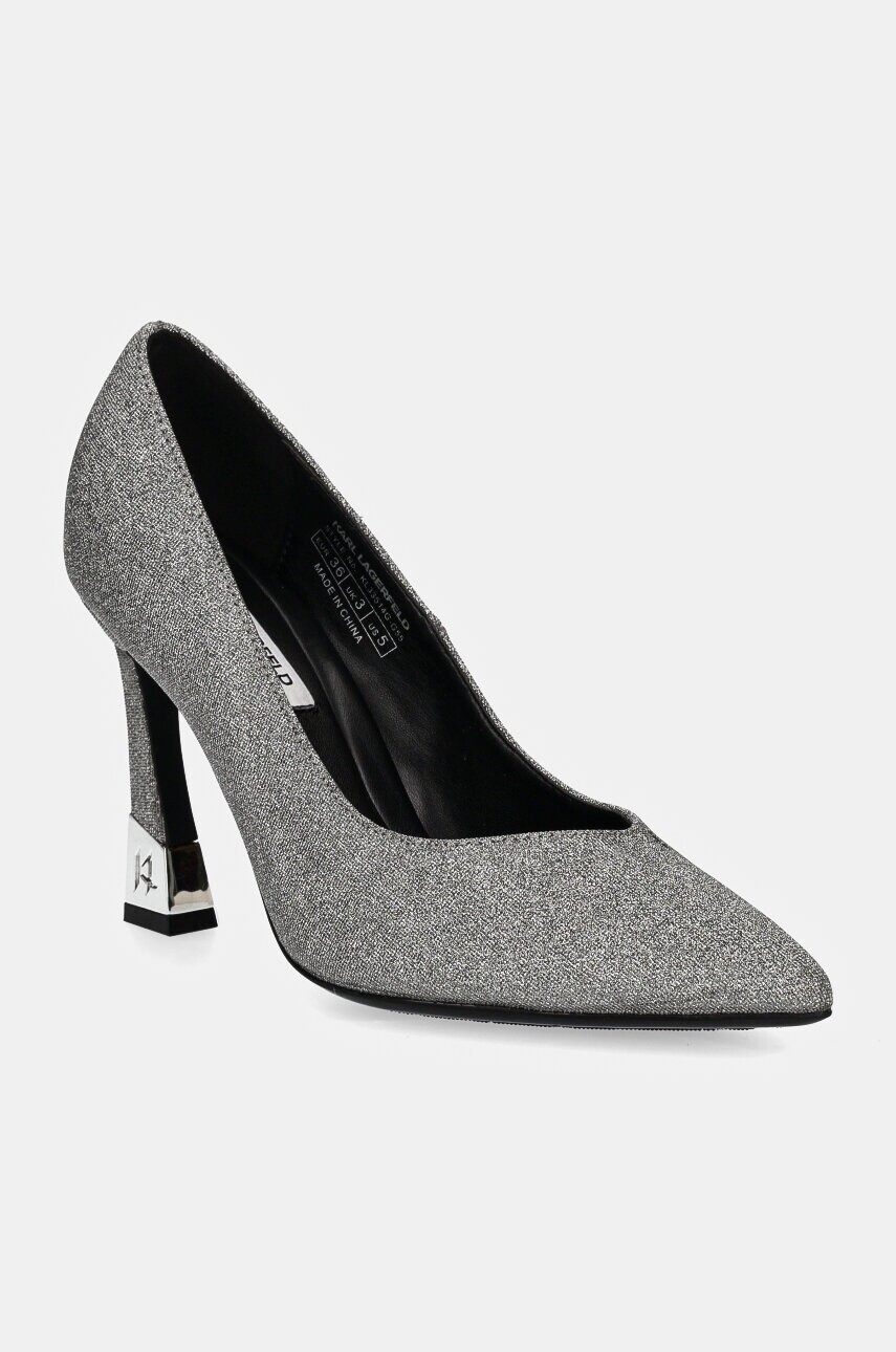 Lodičky Karl Lagerfeld PREMIERE 90 strieborná farba, KL33514G